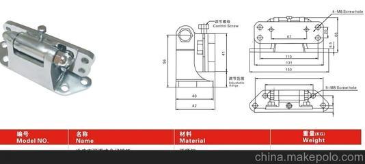 供應(yīng)YL-720可調(diào)式門(mén)合頁(yè)、不銹鋼鉸鏈(鋅合金) 玉龍制冷(圖)圖片,供應(yīng)YL-720可調(diào)式門(mén)合頁(yè)、不銹鋼鉸鏈(鋅合金) 玉龍制冷(圖)圖片大全,玉環(huán)縣玉龍制冷機(jī)械廠-1-